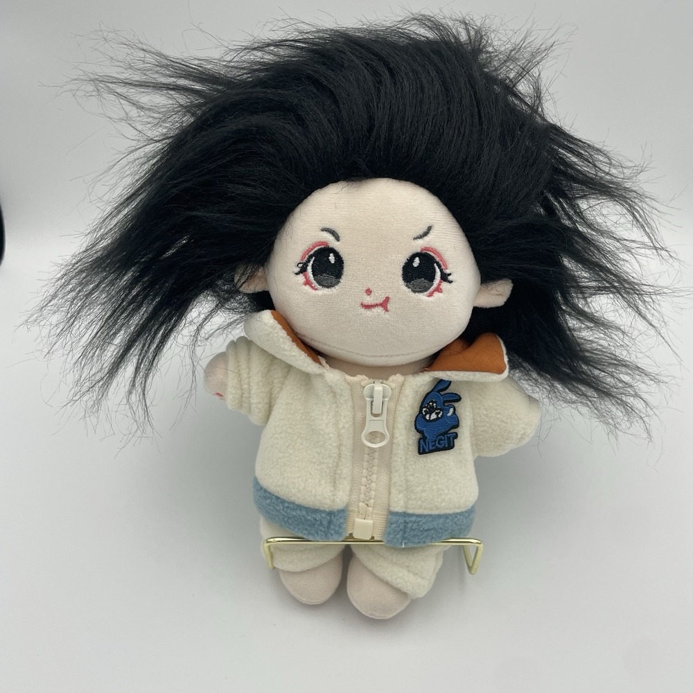 Kawaii Anime 9" Plush Doll With Clothes- Black Hair, Cute Japanese Anime Plush